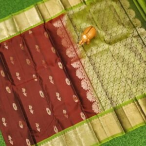 uppada pattu saree with kanchi border & big bhuta meena work | rich pallu | purple saree with contrast blue blouse