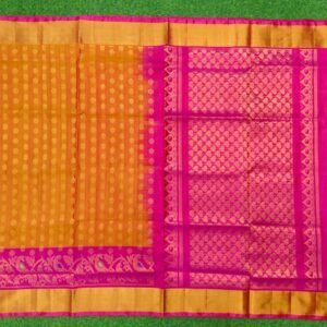 Home uppada pattu silk saree with skut border & small zari bhutas | rich contrast pallu | elegant handloom saree | green saree with blue blouse