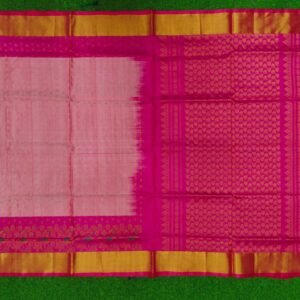 Home uppada pattu silk saree with skut border & small zari bhutas | rich contrast pallu | elegant handloom saree | green saree with blue blouse